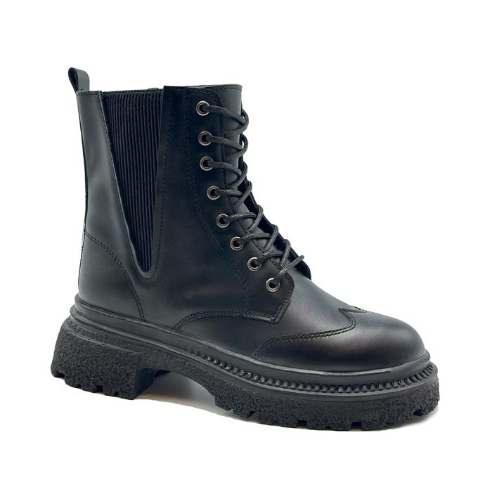 116.jpg بوت و نیم بوت زنانه و دخترانه مدل بندی کشی رنگ مشکی کد A177 - Image 1