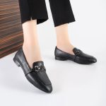 کفش کالج زنانه و دخترانه رنگ مشکی کد M382 - Image 2