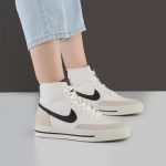 کفش و کتانی زنانه مدل نایک نیم ساق رنگ سفید مشکی مدل نایک NIKE کد M570 - Image 2