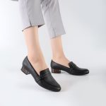 کفش کالج طبی زنانه و دخترانه رنگ مشکی کد M708