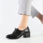 کفش طبی زنانه و دخترانه مدل بندی رنگ مشکی کد M711