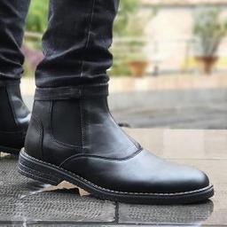 بوت و نیم بوت مردانه مدل چلسی رنگ مشکی کد 4806