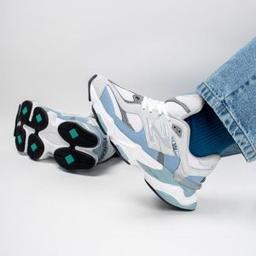 کفش و کتونی مردانه و زنانه چرم طبیعی مدل نیوبالانس 9060 NEW BALANCE رنگ طوسی آبی کد 8935