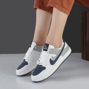 کفش و کتانی زنانه مدل دو نایک رنگ سفید سرمه ای مدل نایک NIKE کد M354