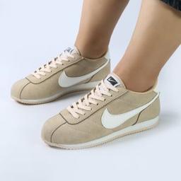 کفش و کتانی زنانه و دخترانه مدل نایک NIKE رنگ کرم کد 42171