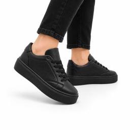 کفش راحتی مردانه مدل برشکا bershka رنگ مشکی سوزنی کد EF300