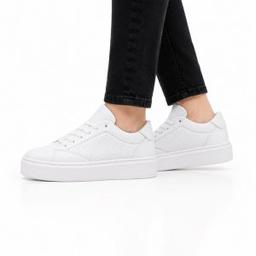 کفش راحتی مردانه مدل برشکا bershka رنگ سفید سوزنی کد EF302