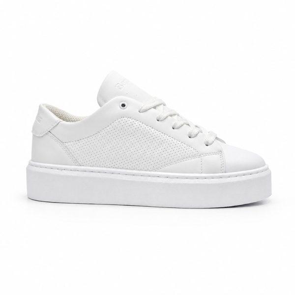 کفش راحتی مردانه مدل برشکا bershka رنگ سفید سوزنی کد EF302
