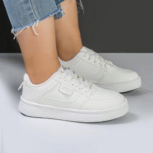 کفش و کتانی ونس راحتی زنانه و دخترانه رنگ سفید کد M4588