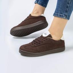 کفش و کتانی ونس راحتی زنانه و دخترانه مدل alo رنگ قهوه ای کد M1453