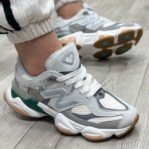 کفش و کتونی مردانه و زنانه چرم طبیعی مدل نیوبالانس NEWBALANCE 9060 رنگ طوسی کد 8992