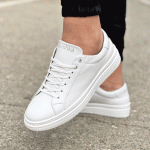 کفش ونس مردانه سایز 40 الی 44 رویه چرم و زیره pu رنگ سفید کد 7351 - Image 3