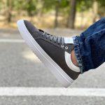 کفش ونس مردانه ساده رنگ طوسی دور دوخت و رویه جیر کد 4294 - Image 7