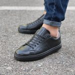 کفش ونس مردانه مدل جک جونز رنگ مشکی دور دوخت و رویه چرم کد 4293 - Image 3