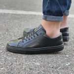 کفش ونس مردانه مدل جک جونز رنگ مشکی دور دوخت و رویه چرم کد 4293 - Image 4