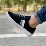 کفش ونس مردانه اشبالت رنگ مشکی دور دوخت و رویه چرم کد 9135 - Image 3