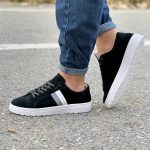 کفش ونس مردانه اشبالت رنگ مشکی دور دوخت و رویه چرم کد 9135 - Image 5