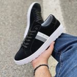 کفش ونس مردانه اشبالت رنگ مشکی دور دوخت و رویه چرم کد 9135 - Image 2