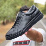 کفش ونس مردانه سایز 40 الی 44 رویه چرم و زیره pu رنگ مشکی کد 7352