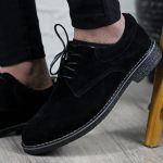 کفش کلاسیک رنگ مشکی مردانه جنس جیر اشبالت کد 9375 - Image 4