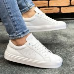 کفش کتانی اسپرت مردانه رنگ سفید مدل نایک NIKE AIR FORCE کد 71184 - Image 2