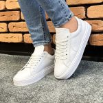 کفش کتانی اسپرت مردانه رنگ سفید مدل نایک NIKE AIR FORCE کد 71184 - Image 4