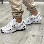 کفش و کتانی اسپرت مردانه و زنانه مدل نیوبالانس 530 رنگ سفید نقره ای کد 47168 - Image 6