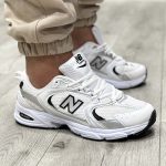 کفش و کتانی اسپرت مردانه و زنانه مدل نیوبالانس 530 رنگ سفید نقره ای کد 47168 - Image 9