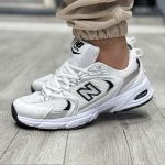 کفش و کتانی اسپرت مردانه و زنانه مدل نیوبالانس 530 رنگ سفید نقره ای کد 47168 - Image 8