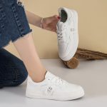 کفش اسپرت و راحتی زنانه و دخترانه رنگ سفید کد M128 - Image 2