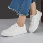 کفش اسپرت و راحتی زنانه و دخترانه رنگ سفید کد M143 - Image 2