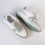 کفش و کتانی اسپرت زنانه و دخترانه رنگ طوسی یشمی کد M106 - Image 3