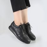 کفش و کتانی زنانه و دخترانه بندی کشی رنگ مشکی کد M313