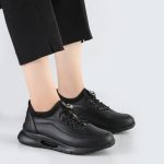 کفش و کتانی زنانه و دخترانه راحتی کشی رنگ مشکی کد M312