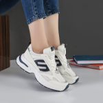 کفش و کتانی زنانه مدل فشیون FASHION رنگ سفید سرمه ای کد M306