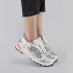 کتونی اسپرت زنانه مدل نیوبالانس725  NEW BALANCE رنگ سفید صورتی کد 9997 - Image 2