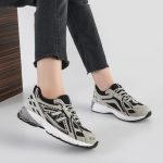 کفش و کتانی اسپرت زنانه و دخترانه مدل نیوبالانس NEW BALANCE رنگ طوسی مشکی کد M370 - Image 2