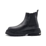 بوت مردانه مدل برشکا BERESHKA دو بر کش چرم رنگ مشکی کد EF208 - Image 2