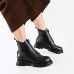 بوت و نیم بوت زنانه و دخترانه مدل بغل زیپ رنگ مشکی کد A504 - Image 2