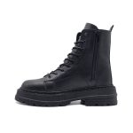 بوت مردانه مدل برشکا BERESHKA زیپدار چرم رنگ مشکی کد EF209 - Image 2