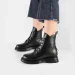 بوت و نیم بوت زنانه و دخترانه مدل بندی رنگ مشکی کد A506 - Image 2