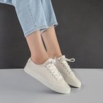 کفش و کتانی زنانه و دخترانه مدل ونس راحتی روزمره رنگ سفید  کد F111