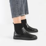 بوت و نیم بوت زنانه و دخترانه مدل کشی رنگ مشکی کد A512 - Image 2