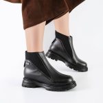 بوت و نیم بوت زنانه و دخترانه مدل اکو ecco کشی رنگ مشکی کد A501