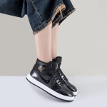 کفش و کتانی رنگ مشکی مدل نایک NIKE Jordan 1 ساقدار کد 71611 - Image 2