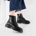 بوت و نیم بوت زنانه و دخترانه مدل ZIZ بندی بغل زیپ رنگ مشکی کد M591 - Image 2