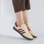 کفش و کتانی زنانه و دخترانه مدل آدیداس سامبا ADIDAS_SAMBA رنگ کرم زرشکی کد F103 - Image 2