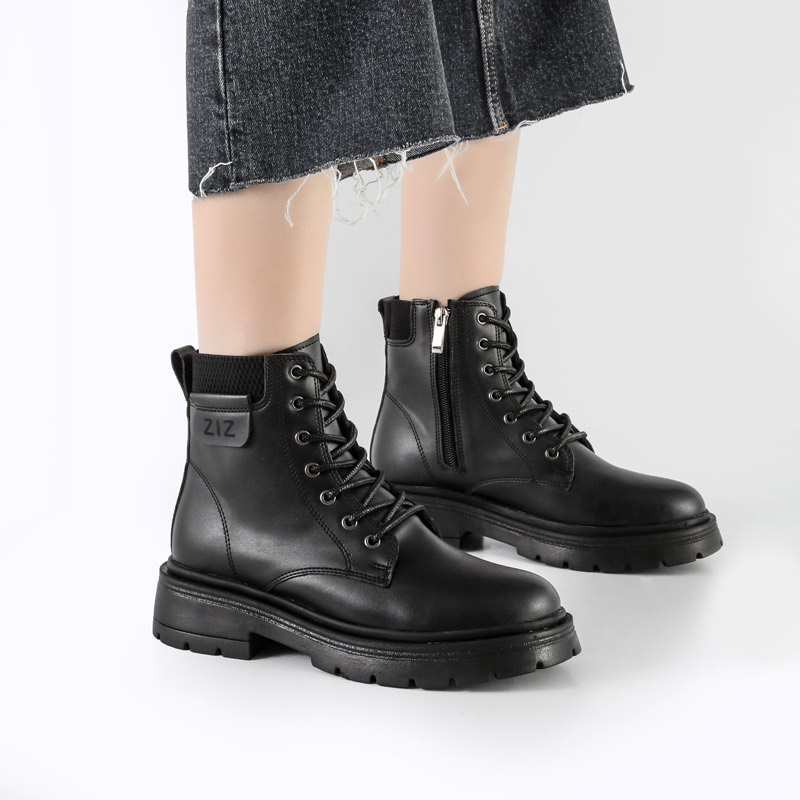 34-7.jpg بوت و نیم بوت زنانه و دخترانه مدل ZIZ بندی بغل زیپ رنگ مشکی کد M591 - Image 1