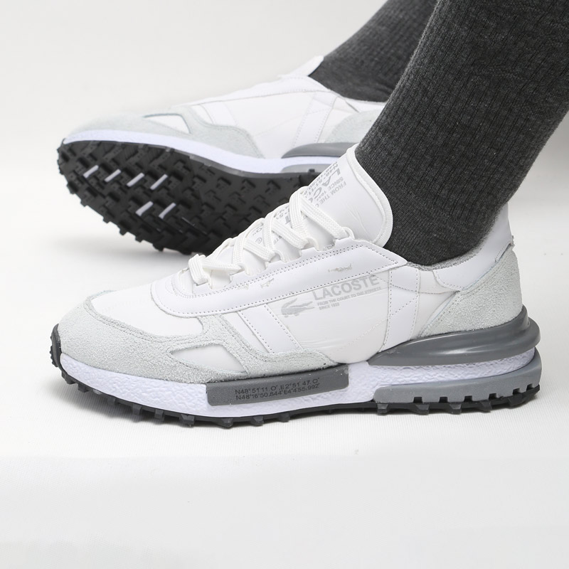 36 کفش و کتانی مردانه چرم طبیعی مدل لاگوست LACOSTE رنگ سفید کد 43331 - Image 1