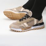 کفش و کتانی مردانه چرم طبیعی مدل لاگوست LACOSTE رنگ کرم کد 43329 - Image 2